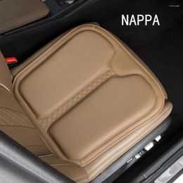 Car Seat Covers NAPPA Leather Cover Anti-Slip Front Rear Universal Type- Waterproof Bottom Auto Cushion For Most Vehicles -Black