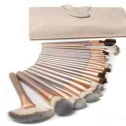 Makeup Brushes 24pcs cosmetic brush advanced synthetic wood handle cosmetic brush for eye facial liquid mixing powder blusher cosmetic brush set Q240522