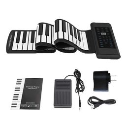 Keyboards Piano Baby Music Sound Toys 88 key electronic piano MIDI and USB charging portable ABS soft silicone flexible keyboard WX5.21654582