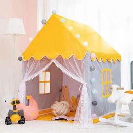 Portable Kids Children's Tent Folding Tipi Baby Play House Large Girls Pink Princess Party Castle Child Room Decor Gift