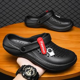 Men Women Sandals Breathable Home Slippers Outdoor Fashion Garden Clogs Couple Water Shoes For Black White 240516