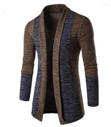 Men's Sweaters Sweater Cardigan Patchwork Contrasting Colour Knit Korean Version Versatile