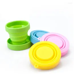 Cups Saucers Portable Tea Cup Silicone Heat Resistant Folding With Lid Collapsible Outdoor Multifunction Travel Coffee