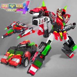 Transformation toys Robots Glory Alliance 4 Transforming Robot Shapeshifting League Toys 3 in 1 Combined Deformed Vehicle Mecha Figures Childrens Gift Y240523