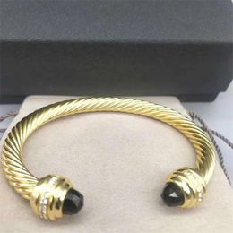 Bracelet Charm Wire Mens Designer Women Trend Twisted Bracelets Gold Round Plated Head Hemp Fashion Original edition