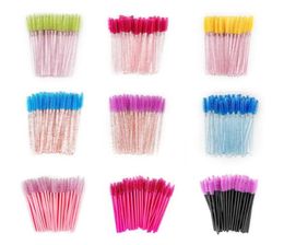 250PCSlot Disposable Eyebrow Eyelash Brushes Comb Eyelash Spoolies Lash Wands Makeup Brushes Mascara Wands for Extensions6024915