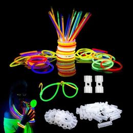 LED Toys 100 glowing sticks loose neon lights night party supplies glowing toys birthday party decorations Halloween discounts