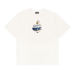 White Men T-shirts Summer High Quality Fashion Cotton Short Sleeves T Shirt Print Casual Tops