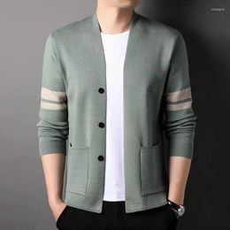 Men's Sweaters Top Grade Brand Designer Luxury Fashion Plain Knit Mens Cardigan Sweater Korean Casual Trendy Coats Jacket Men Clothing
