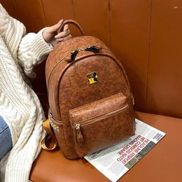 Shoulder Bags Backpack Women 2024 Korean Fashion Trendy Wild Soft Leather Travel Small Female Large Capacity School Bag