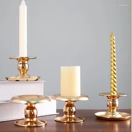 Candle Holders Nordic Creative Wrought Iron Holder Pillar Candlestick Stand For Candles Christmas Party Home Decoration