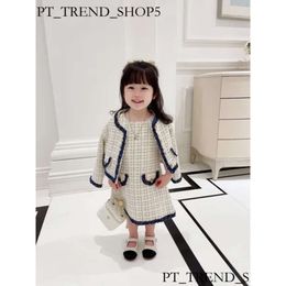 Kids Girl Jacke mit Weste Kleid Sets Herbst -Baby -Mädchen -Mäntel Anzüge Kleidung Kinder Outfit C37