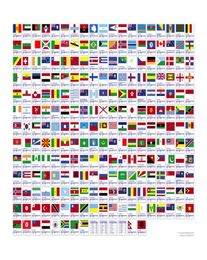 All Flags of the World Map Poster Painting Print Home Decor Framed Or Unframed Popaper Material6330218