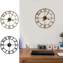 Wall Clocks Metal Clock Minimalist Decorative Big Battery Operated Analogue Large With Arabic Numerals Wrought Iron