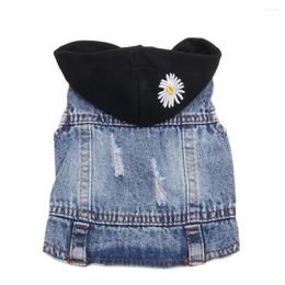Dog Apparel Denim For Dogs Clothes Colours Vest 4 Jeans Medium Jacket Hoodie Pet Puppy Small Cats Cat