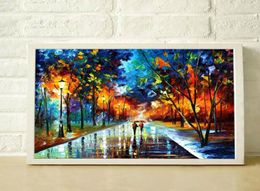 Street lights 100 Hand painted oil painting modern home decoration canvas painting high quality Colour palette knife painting JL006386866