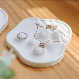 Jewelry Pouches Curved Shape Display Desktop Storage Necklace Bracelet Tray Organizer Plastic Ring Earrings Pographic Props Plate