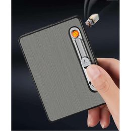 New Cigarette Case USB Rechargeable Lighter 10-pack Illuminated 3-in-1 Multi-function Rechargeable Cigarette Case