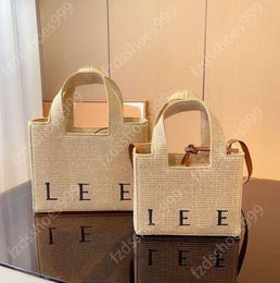 Top quality Straw gym shopper Bag luxurys weave Cross body satchel bags mens Vintage Font Tote Basket Clutch bag Designer Raffias handbags Shoulder Beach bags6