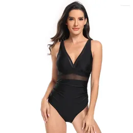 Women's Swimwear One-piece Swimsuit Women Sexy Deep V Backless Slim High Waist Bikini Bathing Suit Summer Beach Skirt Push Up