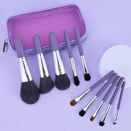 Makeup Brushes BEIYALI 10 piece cosmetic brush set travel size portable powder brush eye shadow brush full set of beauty tools Q240522