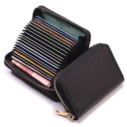 Card Holders Business Holder Wallet Women men Grey Bank ID 20 Bits PU Leather Protects Case Coin Purse 276n