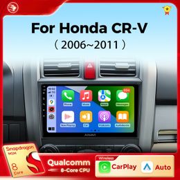 Car dvd Radio for Honda CR-V 3 RE CRV 2007-2011 Carplay Android Auto Qualcomm Car Stereo Multimedia Player 4G Wifi DSP 48EQ