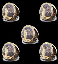 5pcs US American 44th President Barack Obama Craft White House 1oz Gold Plated Eagle Metal Commemorative Coin2728018