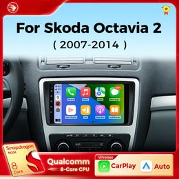 Car Dvd Radio Android Auto for Skoda Octavia 2 A5 2008-2013 Multimedia Player Carplay Car Stereo 4G Wifi GPS DSP 48EQ 2 Din