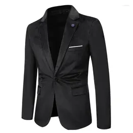 Men's Suits Business And Leisure Suit Jacket Solid Colour Versatile Single Breasted Slim Fit Top