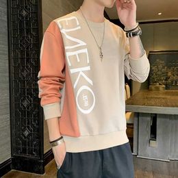 Men's Hoodies Sweatshirts 2023 Spring New Fashion Trend Round Neck Long Sleeve Letter Printing Loose Casual Korean Edition Mens Youth Sweater Q240522