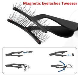 Magnetic False Eyelash Curler Fake Eye Lash Tweezer Applicator makeup Accessories tool3757892