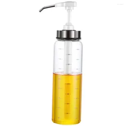 Storage Bottles Press Honey Bottle Vinegar Dispenser Condiment Soy Sauce Glass Pump Kitchen Supplies Containers Olive Oil