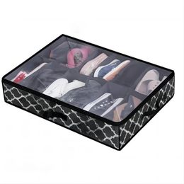 Under Bed Shoe Storage Organizer for Closet Foldable Underbed Shoes Containers Boxes the Bags 240523
