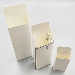 Gift Wrap Multiple White Paper Folding Boxes Rectangular Sockets Small Packaging Cardboard Carton