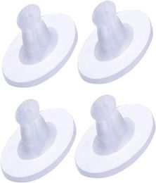 Ear Care Supply 100 Pack Earring Backs Stoppers Clear Rubber Bullet Clutch Earring Back with Pad4131917