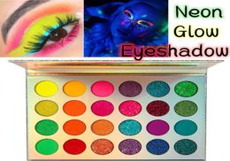 24 Colours Aurora Glow Luminous Eyeshadow Palette Neon Stage Clubbing eye shadow pallete accept your logo9743419