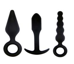 Massage Items 3 Types Silicone Anal Plug Butt Plug Open Expander Dildo Prostate Massager Anal Dilator Male Masturbator Men Couples8941995