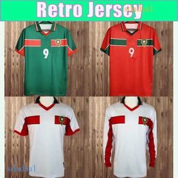 1998 Morocco Retro Mens Soccer Jerseys National Team BASSIR HADJI NEQROUZ OUAKILI Home Away 3rd Football Shirts Short Sleeve Uniforms