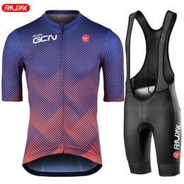 Raudax Gcn Cycling Jersey Set 10 styles Short Sleeve Breathable MTB Bike Cycling Clothing Maillot Ropa Ciclismo Uniform Suit 240522