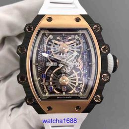 Designer RM Wrist Watch Rm21-01 Series Tourbillon Manual Ceramic Tape Men Swiss Movement RM2101 Automatic Mechanical Movement Chronograph Timepiece