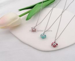 Pendant Necklaces Luxury Boutique Red Pink Gift Necklace 925 Sterling Silver Holiday Gift Fashion Classic Girls With Box G2209213828062