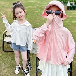 Jackets Summer Girls Sunscreen Coat Lightweight Hooded Fashion Baby Jacket 24039