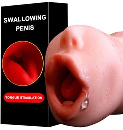 Sex Toys For Men 4D Realistic Deep Throat Male Masturbator Silicone Artificial Cup Vagina Mouth Anal Erotic Oral Sex Toys Y1910106173517