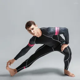 Men's Thermal Underwear Top Clothing Base Layer Fitness Training Compression Tights Running Shirts Man Leggings Rashgard Male