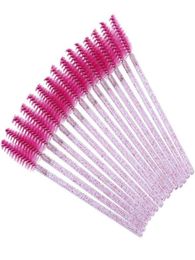 200Pcs Disposable Crystal Eyelash Brush Mascara Wands Applicator Grafting Eyelash Curling Comb Beauty Makeup Tool Eye Lash Brush9270127