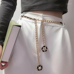 Cinture cintura a catena di moda di lusso per donna in metallo designer marchio lady abito jeans abbigliamento accessori in cintura 271q