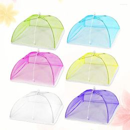 Dinnerware Sets Foldable Umbrella Cover Tent Screens Cloth To Keep Bugs And From Protector For Home Picnics BBQ Random Color