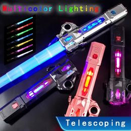 Fun Laser Swords Light Saber Luminous Boys Toys Kids Telescopic Knife Glow Stick Children star Battle Lightstick wars Lightsaber 240509