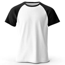 Men's T-Shirts Mens Raglan Sleeve T Shirt Classic 100% Cotton Oversized T-Shirt Vintage Old Shcool Tees for Men Women Summer Tops Y240522
